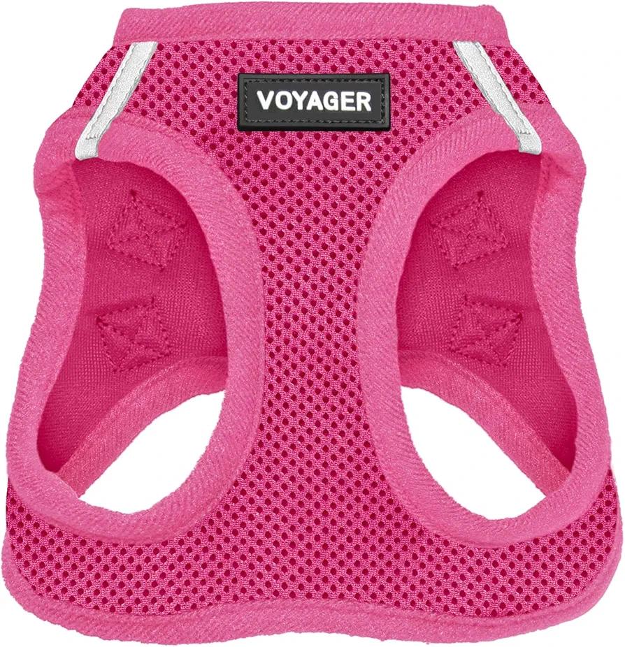 Best Pet Supplies Voyager Step-in Air Dog Harness - All Weather Mesh Step in Vest Harness for Small and Medium Dogs by - Harness (Fuchsia), Large