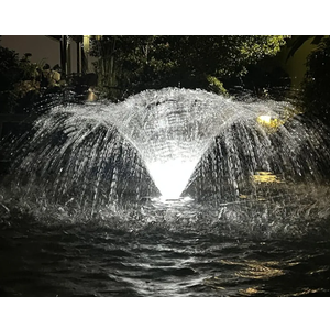 Pond Fountain Aerator,10000 GPH, 8 White LED Lights, Constant and Gradient Dual Modes, time Controller.35’ Power Cord, Classic Crown Spray Pattern 4’x10’for Pond, Lake, Swimming Pool & Water Garden