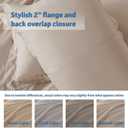 Nestl Linen Duvet Cover Queen Size - Soft Double Brushed Queen Duvet Cover Set, 3 Piece, with Button Closure, 1 Duvet Cover 90x90 inches and 2 Pillow Shams