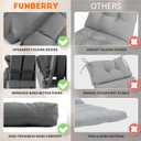 FUNBERRY Adirondack Chair Cushions Set of 2, Thicken Comfy Cushions for Rocker Non Slip Fade Shield Waterproof High Back with Ties
