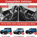 Wheel Well Storage Bin Fit for 2024-2025 Jeep Wrangler JL JLU 4XE Rear Trunk Side Storage Box Cargo Organizer Cargo Tray for Wrangler JL 4dr Accessories(24-25 Trunk Organizer, Not Gladiator)
