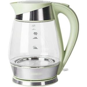 Electric Water Kettle Cordless Electric Kettles Glass Tea Heater & Hot Water Boiler 1.7L Blue Led Illumination Electric Water Kettle With Led Light Electric Tea Kettle (Green)
