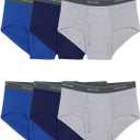 Fruit of the Loom Men's Underwear Briefs, Tag Free & Moisture Wicking (3X-Large Big, 6 Pack - Assorted - Big Man)