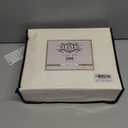 King Size Percale Bed Sheets, 200 Thread Count Cotton Polyester Blend Sheet Set,Wrinkle Free,Breathable,Crisp Refreshing Feeling, 60 Cotton 40 Polyester Cotton Rich Sheets 4 PC, (Ivory,King)