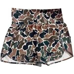 RICHTRUE Camo Boxer Shorts Women Cute Graphic Y2k Shorts Colorful Summer Bottoms 2025 Trendy (M)