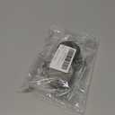 Retractable Keychain with Badge Holder Clip - 2-Pack All-Metal Casing with 27.5" Durable Fiber Cord, Round Glossy Black - Retractable Keychain and Badge Holder Clip