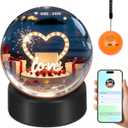 Memory Orb Ball  2.76" Crystal Video Orb with Digital Display  Uploadable Photos & Videos via WiFi  Personalized Gift for Anniversary, Birthday, Wedding, Home Dcor