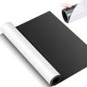 12 Inch x 10 ft x 30mil Extra Large Adhesive Magnetic Sheet Roll Not Printable Adhesive Backing Cut and Customize Flexible Sheets Blank White Surface Magnetic Sign for Craft Photo Craft (Matte)