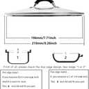 8 Inch Tempered Glass Lid for Lodge 8" Cast Iron Skillets & 2QT Dutch Ovens -Stainless Steel Handle and Rim (8 INCH LID)