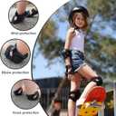 BOSONER Kids/Youth Knee Pad Elbow Pads Guards Protective Gear Set for Roller Skates Cycling BMX Bike Skateboard Inline Skatings Scooter Riding Sports (Black, Small (3-8 Years))