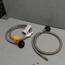 GGC 3 FT Stainless Braided RV Propane Pigtail Hose (2PCS) QCC1 Connector with 1/4'' Inverted Male Flare