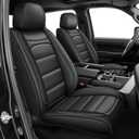 Seat Covers Fit for Toyota Tundra : 2022-2024 2025 Crewmax Double Cab Faux Leather Truck Pickup Full Set Seat Covers (5 Seats, Blackline)
