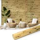 Art3d Natural Bamboo Wall Panel for Interior Wall Decor, Renewable Pole Wrap Wainscoting Paneling for Wall Ceiling Furniture Cabinet Office, 48 x 96 Inch - Light Burned