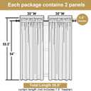 Lecloud Bessie Curtains 54 Inch Length 2 Panels, Light Filtering Faux Linen Burlap Textured Farmhouse Curtain Drapes, Rod Pocket Window Treatments for Bedroom Living Room, Each 30 W x 54 L, Natural