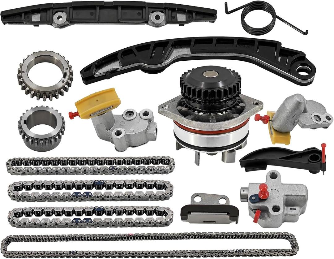 130286KA0A VQ35DD Engine Timing Chain Kit with Water Pump Compatible with Nissan Pathfinder 3.5L V6 2017-2024 Fit for Infiniti QX60 3.5L V6 2017-2024 Replaces# 130286KA1B 150416KA0A