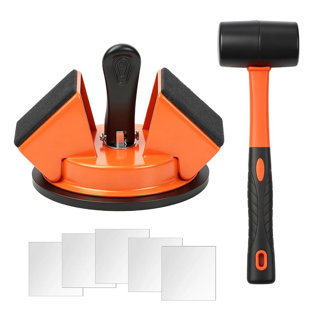 Floor Gap Fixer Tool Heavy Duty Suction Cup for Laminate Vinyl LVP Wood Flooring Gap Repair Kit with Plank Grabber