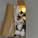 Meonum 2 Pack Accessory Cord with 6 LED Light Bulbs, 13.9ft End to End Connected Cool White Lights, Blow Mold Light Cord with Adjustable Brightness for Holiday Decoration, Christmas Village House