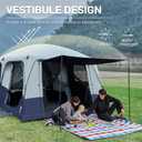 EVER ADVANCED 10 Person Camping Blackout Design Tent