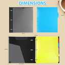 WOT I 1-Pack Telescoping 3 Ring Binder Notebook - Customizable Cover, 5 Dividers & Pocket Folder in One Slim Organizer (60 Sheets Included), Black