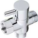Sneatup Solid Brass 3-way G1/2 Shower Diverter Chrome Plating, 13/16 inches , 12/16 inches