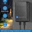 SUNVIE 60W Low Voltage Landscape Transformer with Timer and Photocell Sensor, 120V AC to 12V DC Landscape Lighting Transformer Weatherproof Low Voltage Transformer for Landscape Lights Pathway Lights