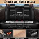 Car Seat Covers for Subaru Impreza 2012-2024 2025 2026: Full Set 5 Seats Faux Leather Waterproof Seat Cover Protector Compatible Airbag (Black, Full Set Seat Covers)