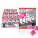 Gatorade Energy Chews, Strawberry, Caffeine Free, B12, 1.06 oz - 100 Calorie Pouches, (16 Pack), Best By: JAN/03/26