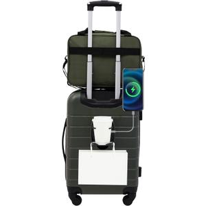 Wrangler Smart Luggage Cup Holder and USB Port, Deep Depths, 2 Piece Set