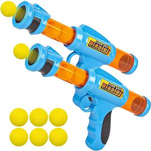 ArtCreativity Foam Ball Launcher Blasters Set of 2 - Air Powered Ball Shooters for Kids with 12 Soft Foam Balls, Safe Pop Guns for Boys & Girls, Fun Outdoor Play Toy Gift