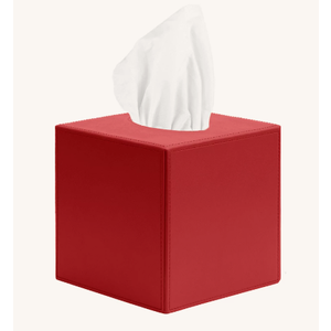 Square Tissue Box Cover, Red, 2 Pack