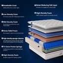 Twin,10inch Hybrid Mattress in a Box Memory Foam Mattress Size Firm with Individual Pocket Spring Upgrade Zoned Support Medium Firm Memory Fat Mattress