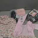 100 Days of School Old Lady Costume Grandma Dress Up Set for Girls Costumes Granny Outfit Kit (5-7Y, Pink)