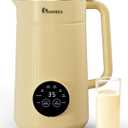 IAGREEA 35oz Nut Milk Maker Machine, 8in1 Soy Milk Maker for Homemade Milkshake/Almond/Oat/Rice, 10 Blades Automatic Electric Blender Machine With Delay Start/Boil Water/Self Clean, Easy to Use (Yellow)