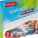 Seafood Boil Bags Large Size Boil Bag for Cooking Seafood, Fish, Crab, Shrimp, and Veggies - Cooking and Storage Bags (5, Large)