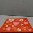 29 Inch Valentines Day Tree Skirt Collar Hexagon Foldable Fabric Romantic Red Love Heart Christmas Tree Base Stand Cover Ring for Happy Valentine's Day Anniversary Holiday Party Decorations