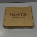 Ravinte 60 Pack (30 Pairs) 1/2" Overlay (Variable) Cabinet Hinges, Self-Closing Semi-Concealed Face Mount, Matte Black Decorative Hardware with Door Bumpers for Kitchen & Cupboard Doors