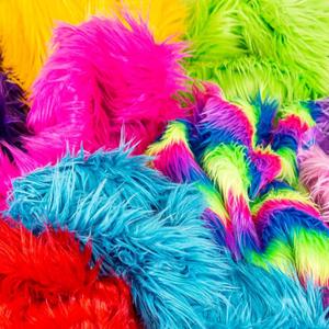 FabricLA Shaggy Faux Fur Fabric Scrap Bag - Acrylic Craft Fabric 16 oz Bag - Artificial Fur Like Material - Use Fur Pieces for Crafts, Gnome Beard, Art Project, Fashion Decor - Mix Color