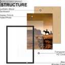 A PLUS MAX 14x18 Picture Frame, Black Engineered Wood Frame for 14 x 18 Inch Picture Poster Photo, Light Weight 14 by 18 Frame with Wood-grain for Wall - 1 Pack/Black/14 x18