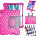 Case for Onn 10.1 Inch Tablet (2024 Model) Gen 4 - Shockproof Lightweight Protective EVA Kids Kickstand Cover Case + 1 Stylus (Pink)