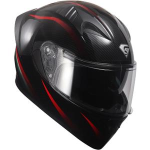 KYPARA Full Face Motorcycle Helmet with Internal Tinted Visor & DOT Approved for Moped ATV Cruiser Scooter (Bright Red, Large)