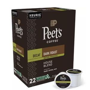 Peet's Coffee House Blend Coffee Single-Serve K-Cup, 2.8 Oz, (4) Cartons Of 22, BBD 12/15/2025