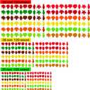 2 x Winlyn 504 Pcs Assorted Foam Fall Leaf Stickers - Self-Adhesive Bulk Maple Oak Shaped Glitter Leaves for Kids Craft, Gift, Halloween, Thanksgiving, Scrapbooking, Cards Decoration