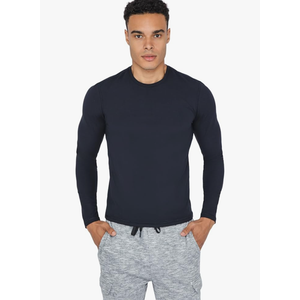 90 Degree By Reflex Men’s Dry Fit Soft Crew Neck Long Sleeve Shirt Fitted Top Black L
