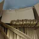 Wesiti 100 Pcs Stainless Steel Metal Hangers Wire Hangers for Clothes Strong Ultra Thin Space Saving Wire 17.7" Clothes Space for Coat Suit Bridal Boutique Dress Closet Dorm Clothing Rack(Gold)