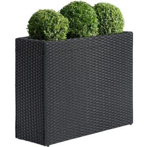 Rectangular Rattan Planter 3 Pc Color Gray 99 x 8 x 79 cm