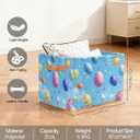 Storage Basket Easter Eggs Storage Cubes Box Collapsible Toy Basket Organizer with Handles for Shelf Closet Bedroom Home Decoration