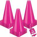 12pcs Cones 9 Inch Soccer Cones and Plastic Traffic Cones, Durable Cones for Sports Training, Ideal for Soccer, Basketball, Football, Skating, and Agility Drills Practice