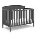 Graco Benton 5-in-1 Convertible Crib GREENGUARD Gold Certified, Converts from Baby Crib to Toddler Bed, Daybed and Full-Size Bed, Fits Standard Full-Size Crib Mattress (Gray)
