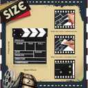 Tuanse 2 Pcs Movie Night Supplies Movie Theater Decor Film Clapper Board Accessory and Marquee Light LED Star Sign Props for Moving Night Decorations Party Supplies