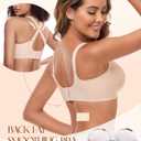JOYTREE 3PCS Jelly Bras for Women No Underwire Comfort Wireless Women Bras Seamless Full Coverage Bralettes, Bra Extender (S)